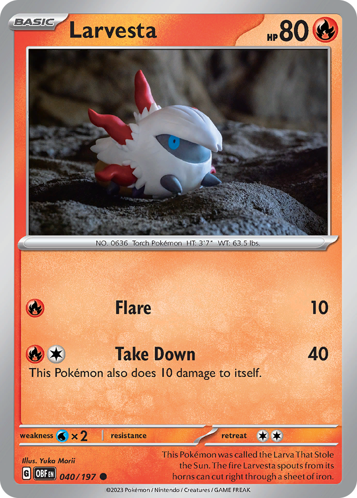 Larvesta (040/197) [Scarlet & Violet: Obsidian Flames] | Good Games North
