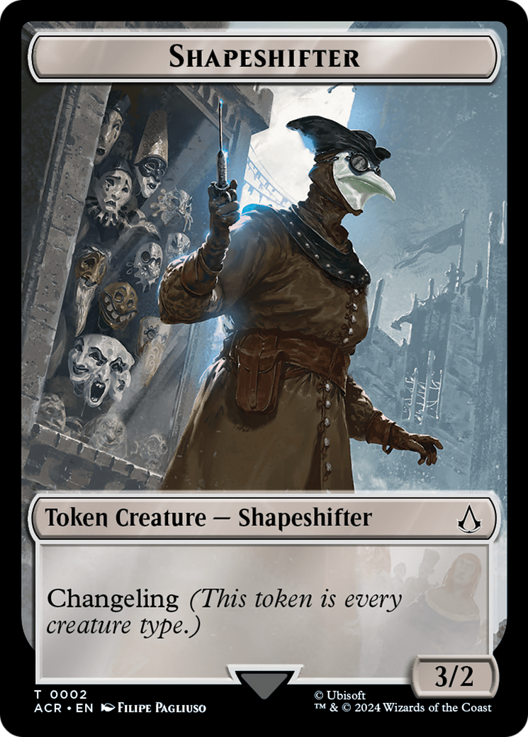 Assassin // Shapeshifter Double-Sided Token [Assassin's Creed Tokens] | Good Games North