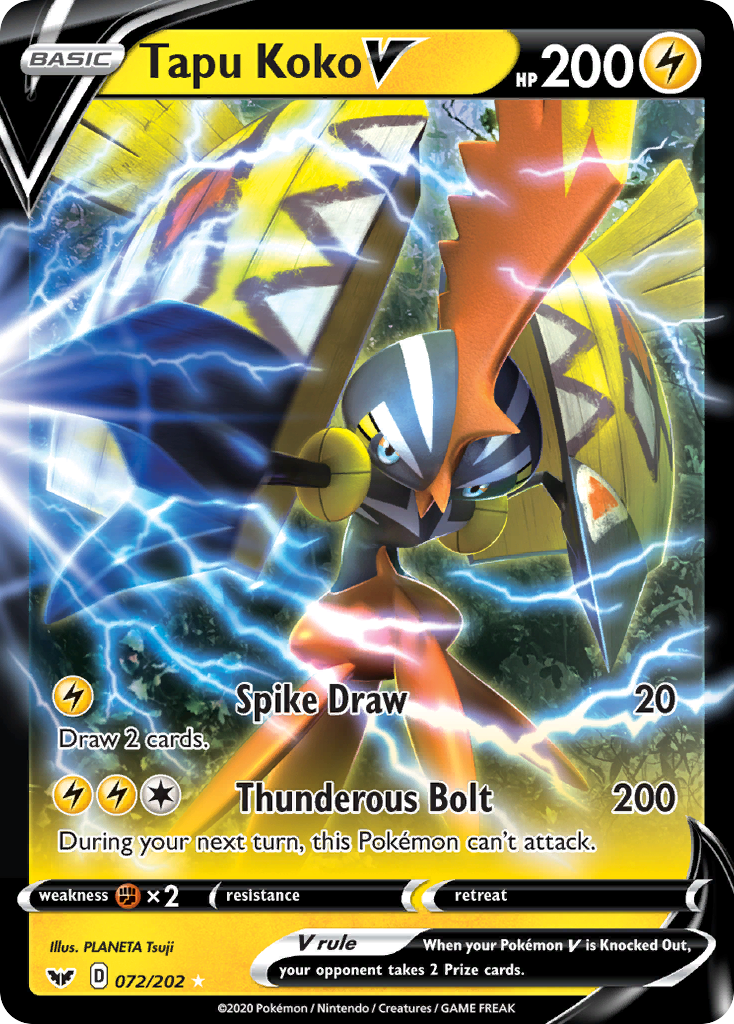 Tapu Koko V (072/202) [Sword & Shield: Base Set] | Good Games North