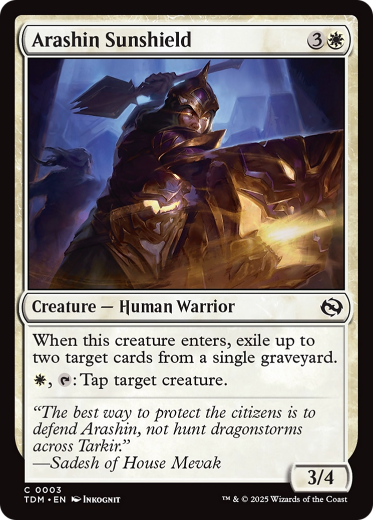 Arashin Sunshield [Tarkir: Dragonstorm] | Good Games North