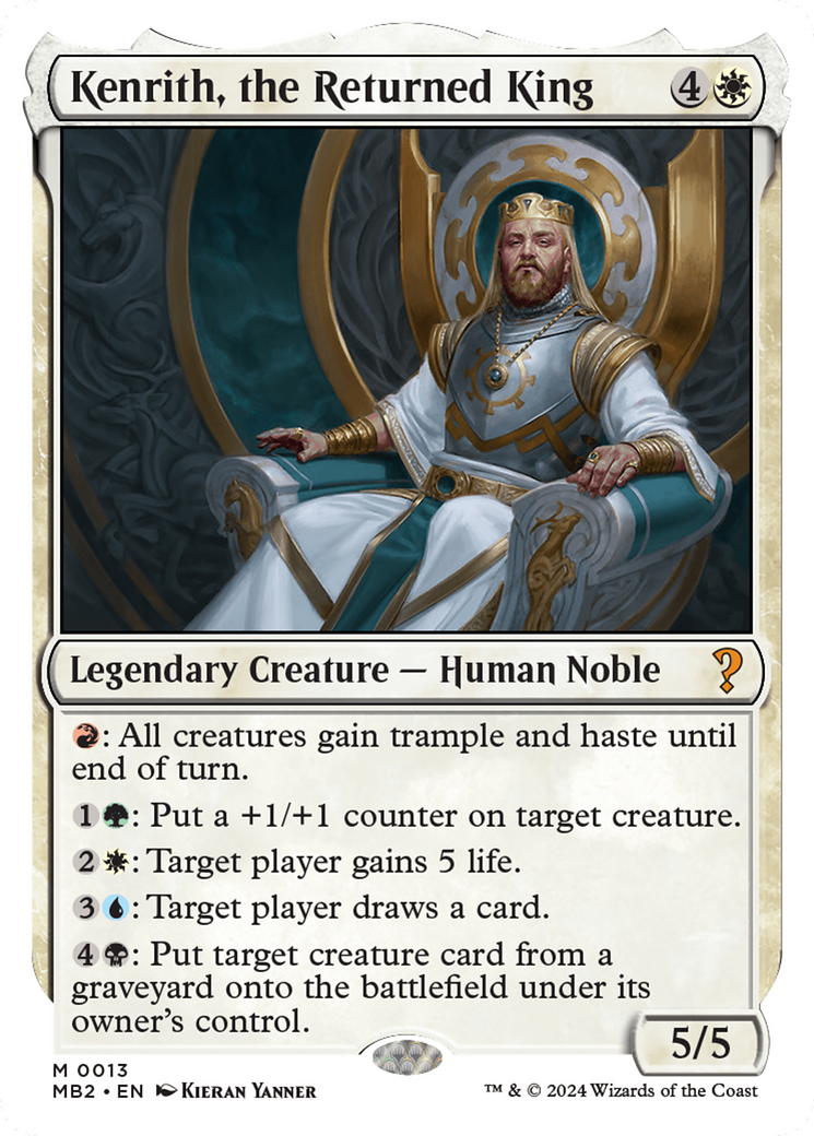 Kenrith, the Returned King (White Border) [Mystery Booster 2] | Good Games North