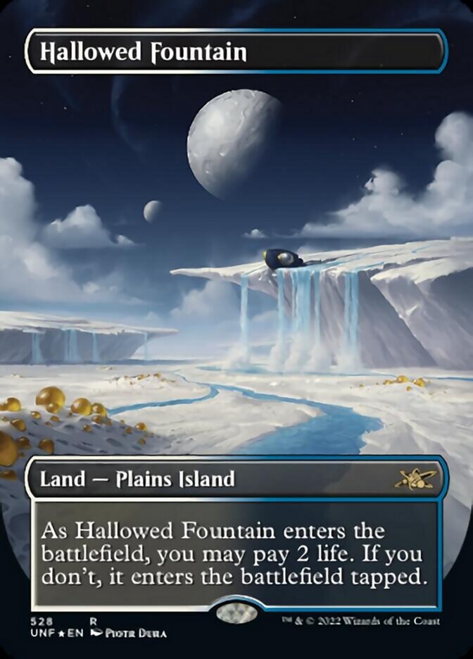 Hallowed Fountain (Borderless) (Galaxy Foil) [Unfinity] | Good Games North