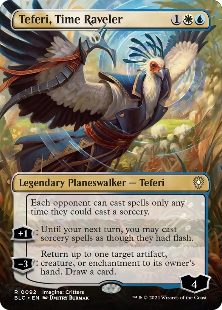 Teferi, Time Raveler (Borderless) [Bloomburrow Commander] | Good Games North