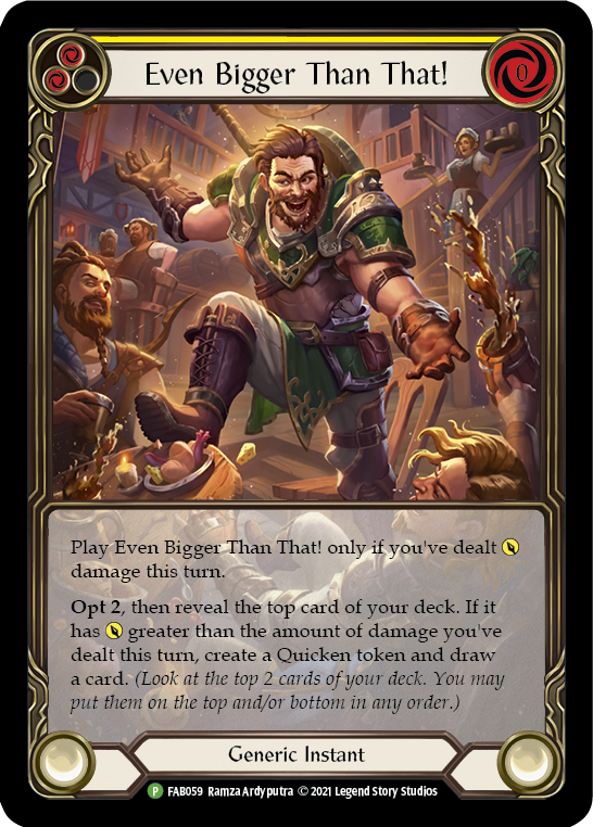 Even Bigger Than That (Yellow) [FAB059] (Promo)  Rainbow Foil | Good Games North