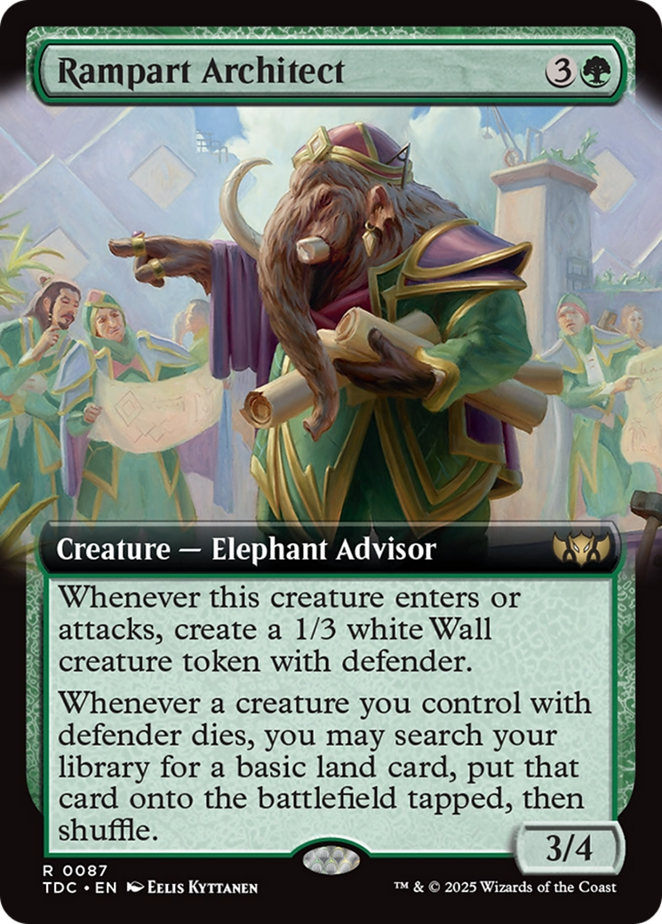 Rampart Architect (Extended Art) [Tarkir: Dragonstorm Commander] | Good Games North