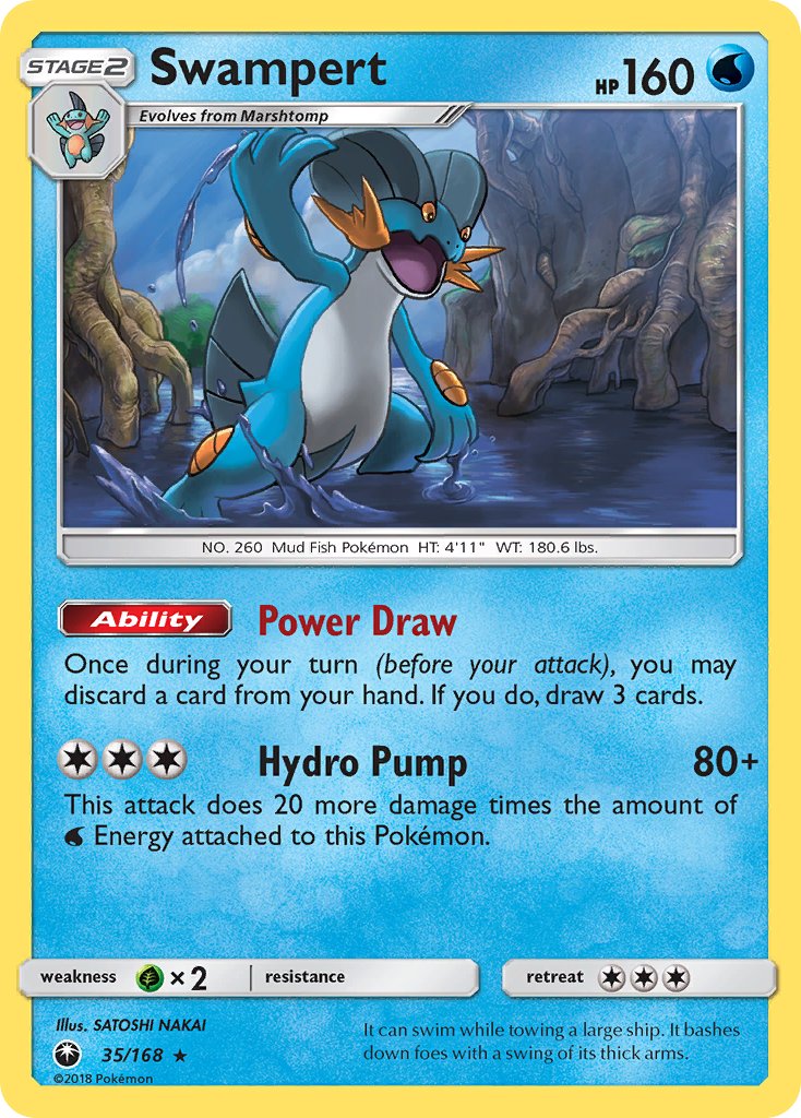 Swampert (35/168) (Theme Deck Exclusive) [Sun & Moon: Celestial Storm] | Good Games North