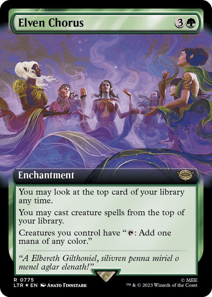 Elven Chorus 775 (Universes Beyond: The Lord of the Rings: Tales of Middle-earth)  - Extended Art Surge Foil | Good Games North