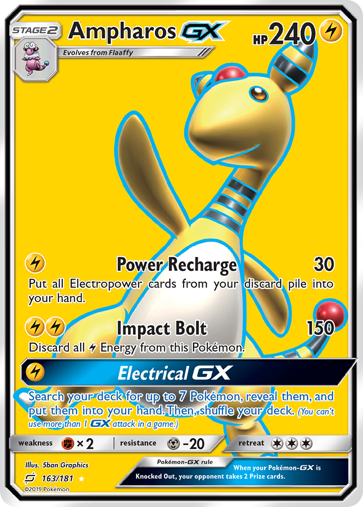 Ampharos GX (163/181) [Sun & Moon: Team Up] | Good Games North