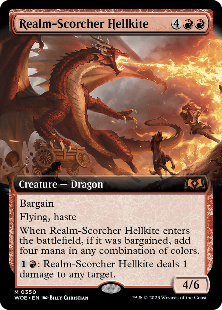 Realm-Scorcher Hellkite (Extended Art) [Wilds of Eldraine] | Good Games North