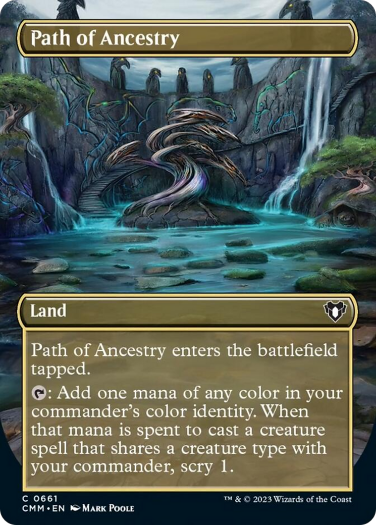 Path of Ancestry (Borderless Alternate Art) [Commander Masters] | Good Games North
