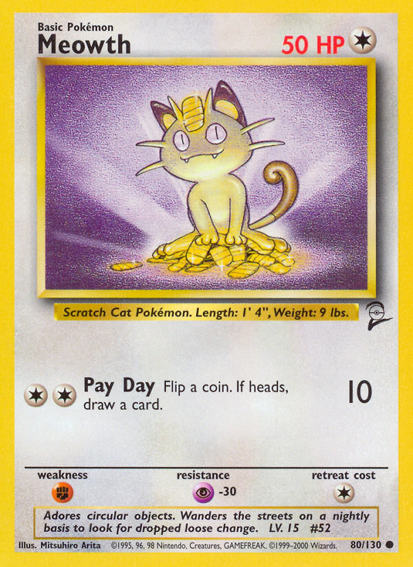 Meowth (80/130) [Base Set 2] | Good Games North