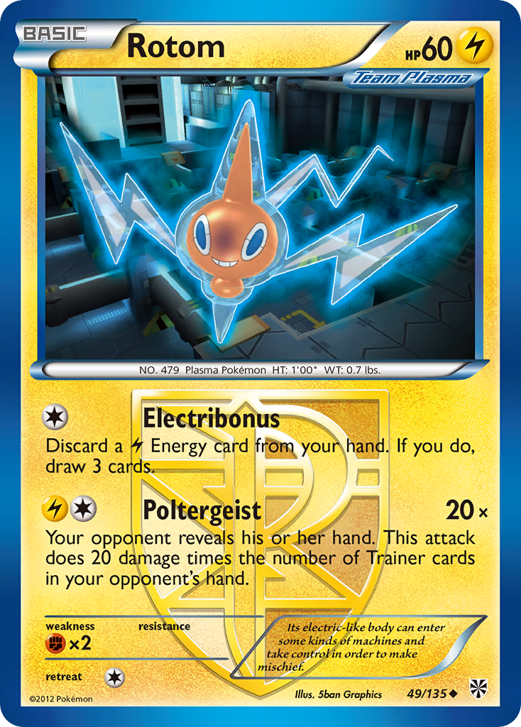 Rotom (49/135) [Black & White: Plasma Storm] | Good Games North