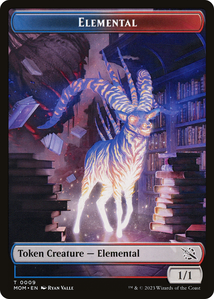 Elemental (09) // Spirit (13) Double-Sided Token [March of the Machine Tokens] | Good Games North