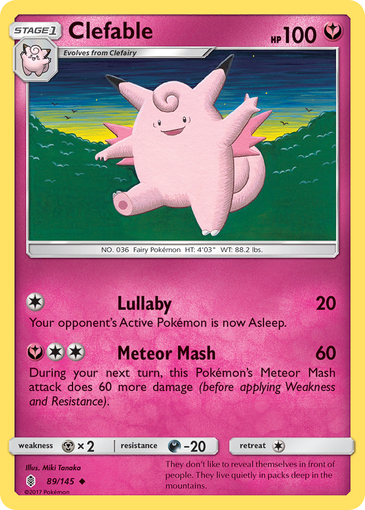 Clefable (89/145) [Sun & Moon: Guardians Rising] | Good Games North