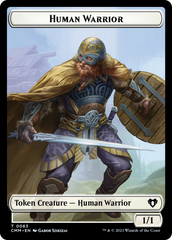 Human Warrior // Zombie Army Double-Sided Token [Commander Masters Tokens] | Good Games North