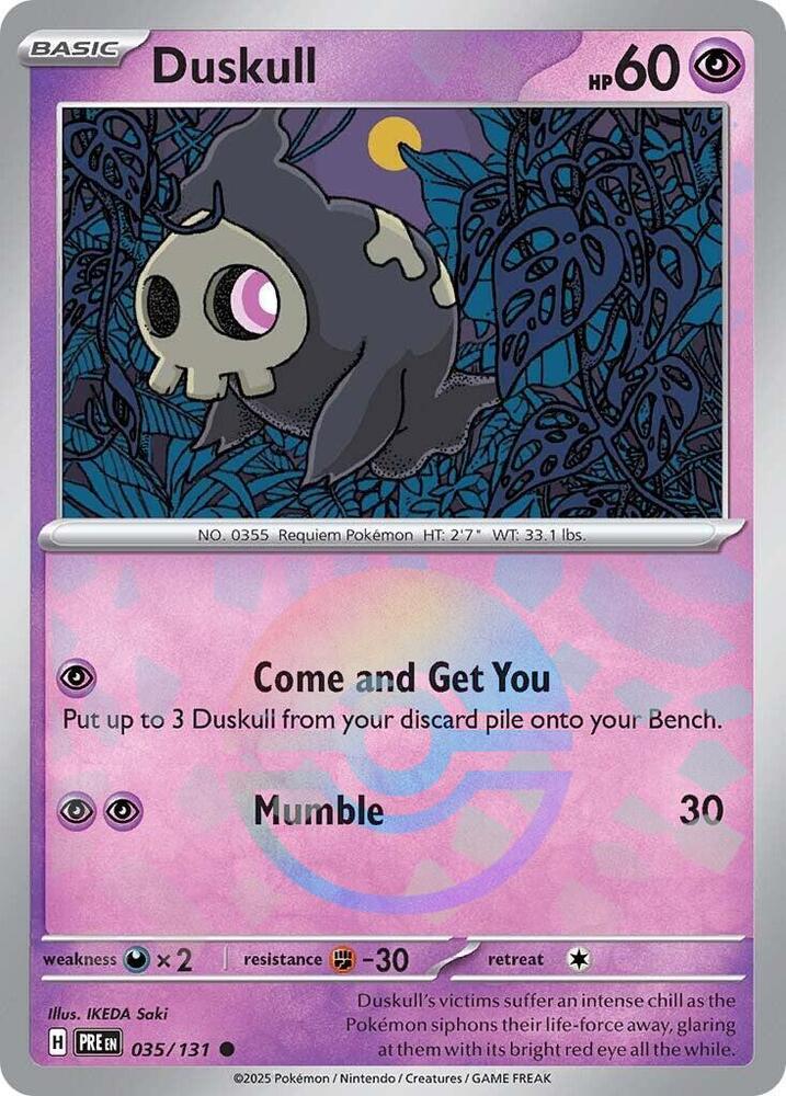 Duskull (035/131) (Poke Ball Pattern) [Scarlet & Violet: Prismatic Evolutions] | Good Games North