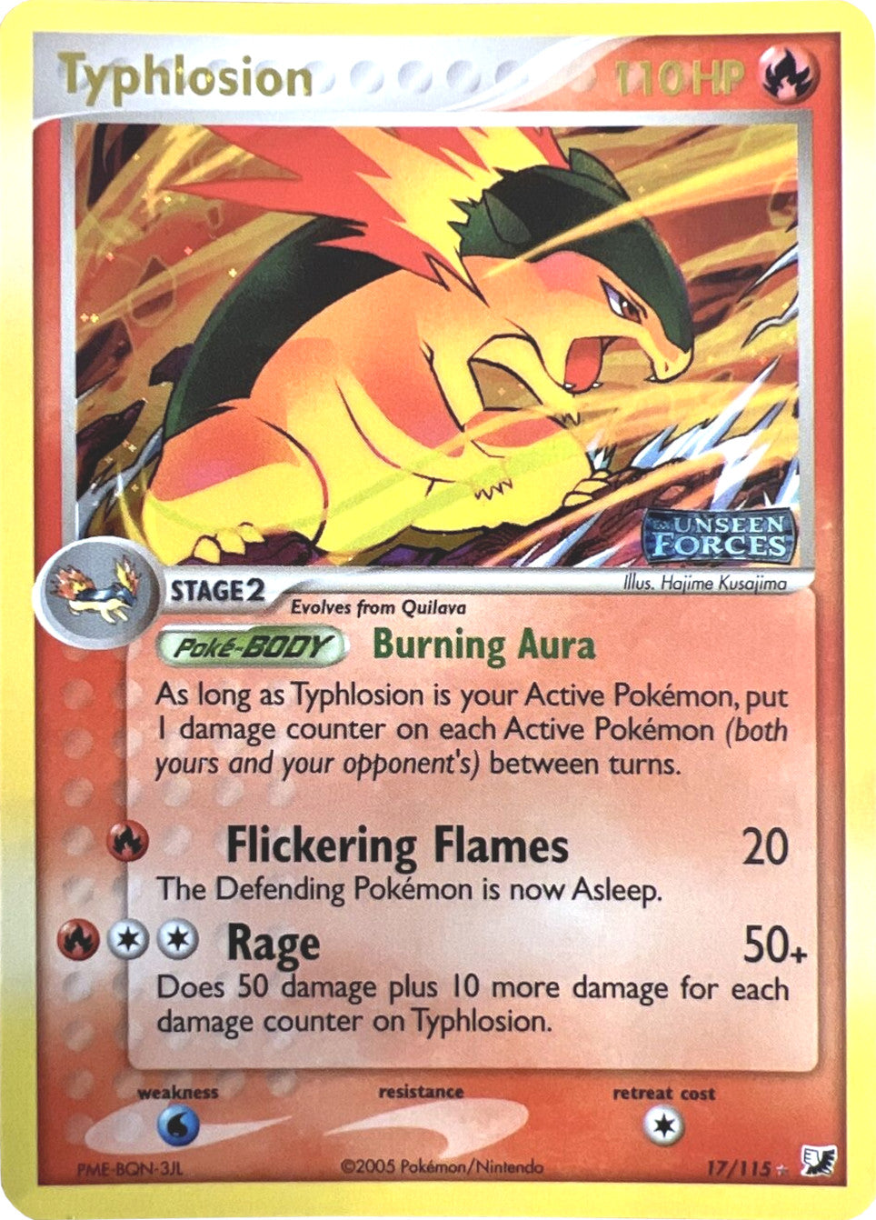 Typhlosion (17/115) (Stamped) [EX: Unseen Forces] | Good Games North