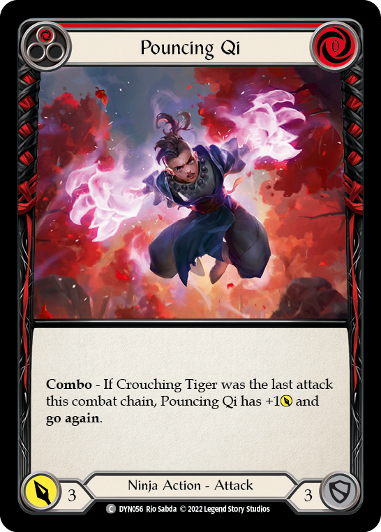 Pouncing Qi (Red) [DYN056] (Dynasty)  Rainbow Foil | Good Games North
