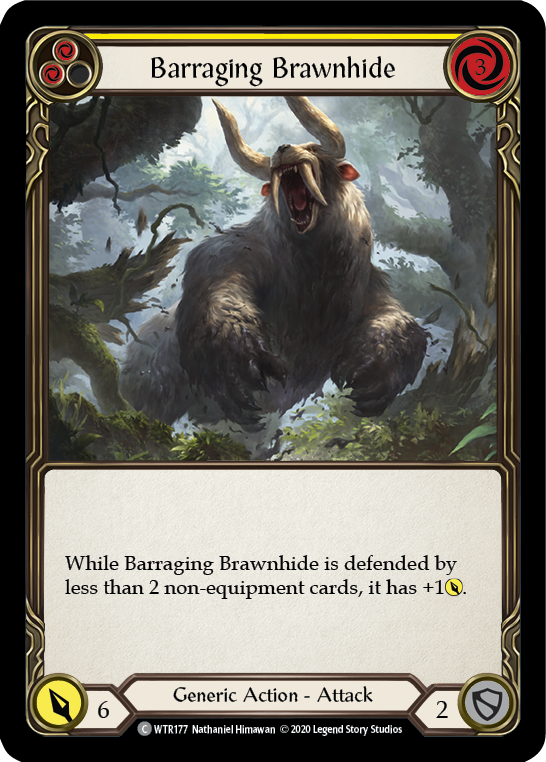 Barraging Brawnhide (Yellow) [U-WTR177] (Welcome to Rathe Unlimited)  Unlimited Normal | Good Games North