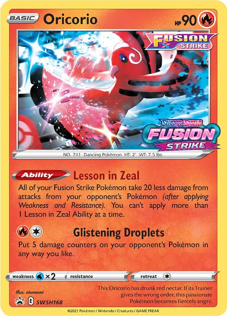 Oricorio (SWSH168) (Prerelease Promo) [Sword & Shield: Black Star Promos] | Good Games North