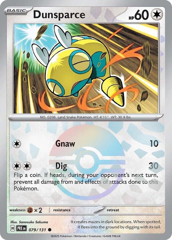 Dunsparce (079/131) (Poke Ball Pattern) [Scarlet & Violet: Prismatic Evolutions] | Good Games North