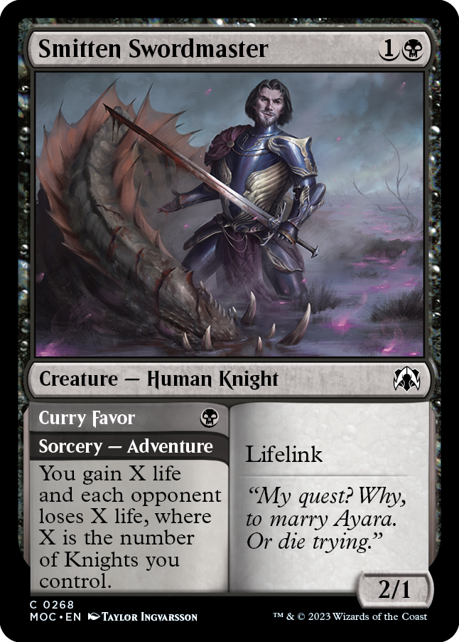 Smitten Swordmaster // Curry Favor [March of the Machine Commander] | Good Games North