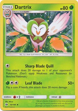 Dartrix (10/149) (Cosmos Holo) [Sun & Moon: Base Set] | Good Games North