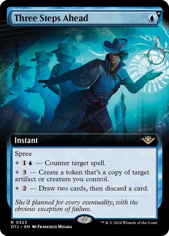 Three Steps Ahead Extended Art (Outlaws of Thunder Junction)  - Foil | Good Games North