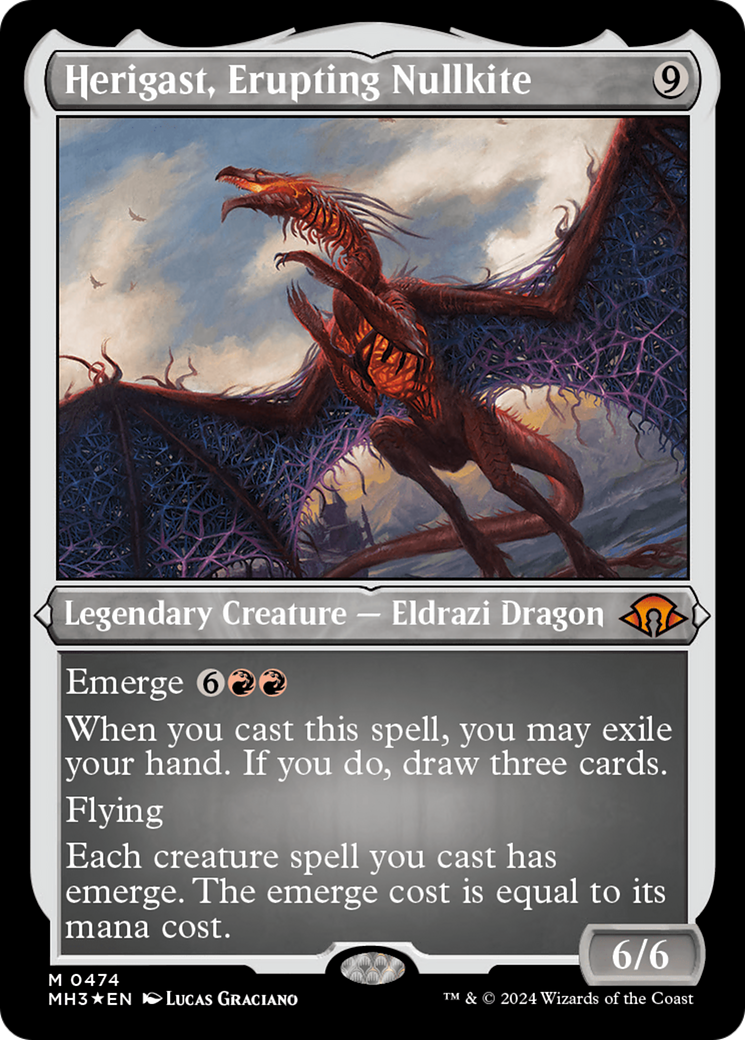 Herigast, Erupting Nullkite (Foil Etched) [Modern Horizons 3] | Good Games North