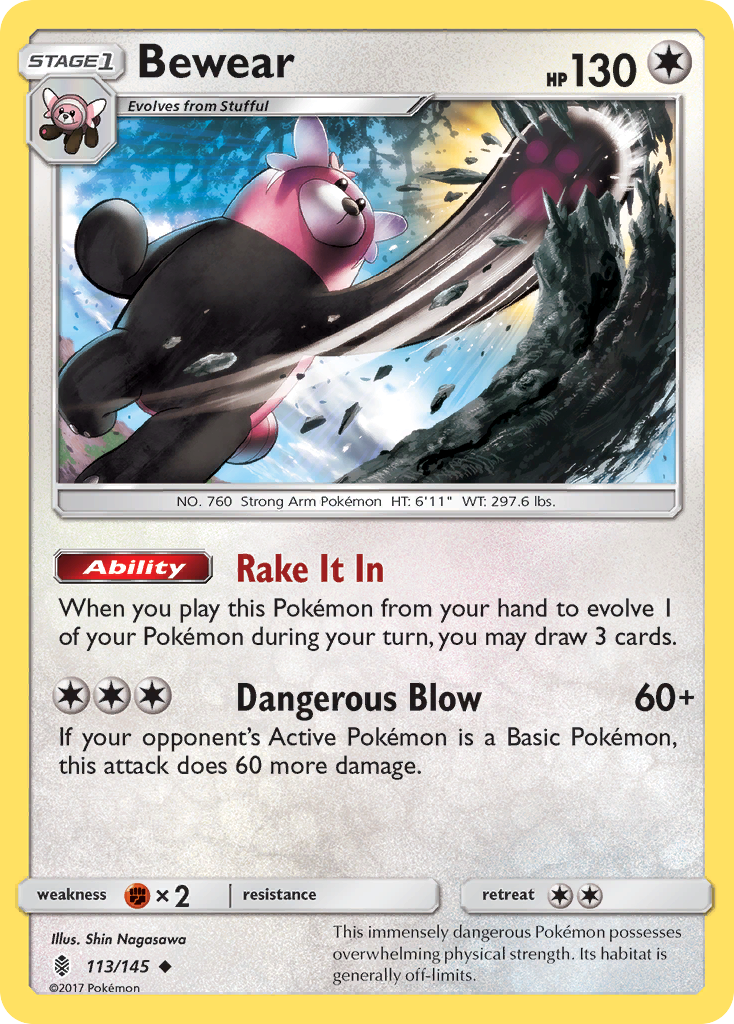 Bewear (113/145) [Sun & Moon: Guardians Rising] | Good Games North