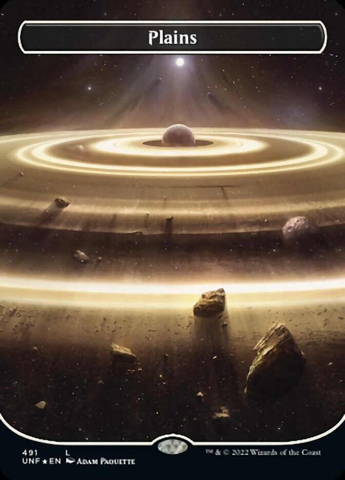 Plains (491) (Orbital Space-ic Land) (Galaxy Foil) [Unfinity] | Good Games North