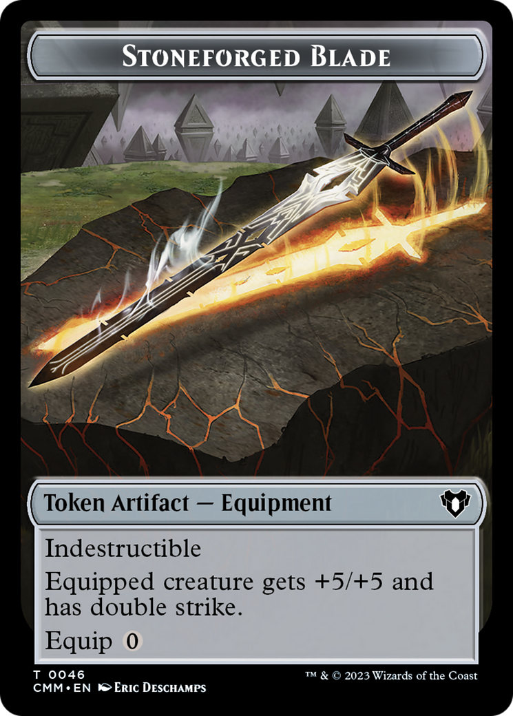 Stoneforged Blade Token [Commander Masters Tokens] | Good Games North