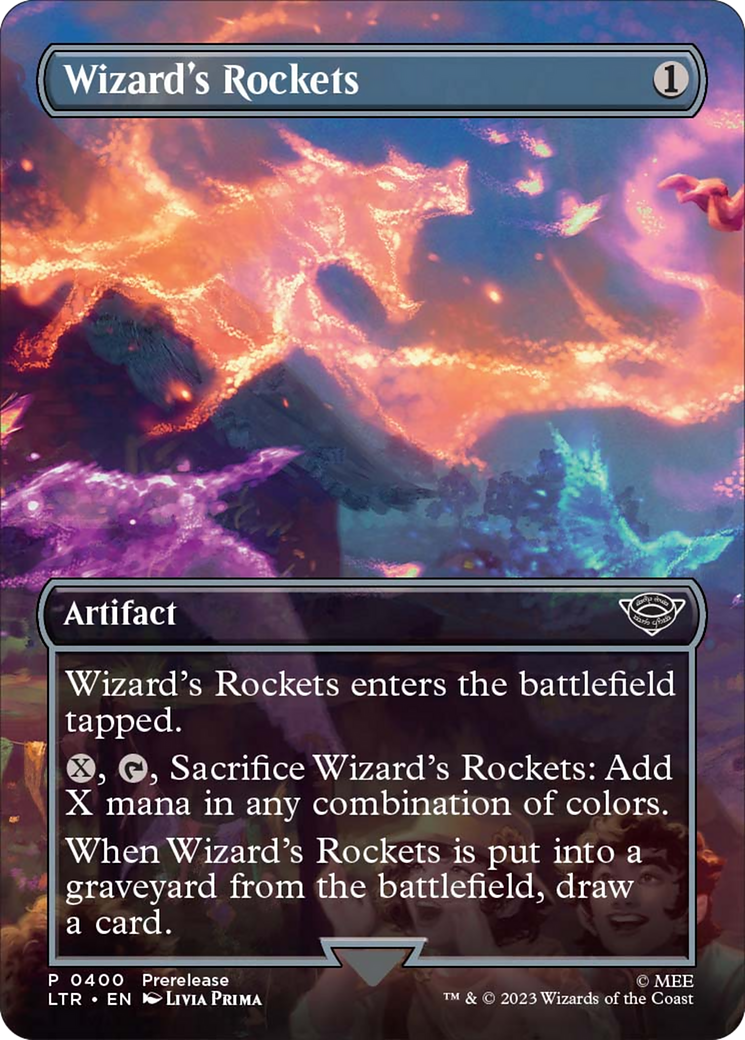 Wizard's Rockets (Borderless Alternate Art) [The Lord of the Rings: Tales of Middle-Earth] | Good Games North