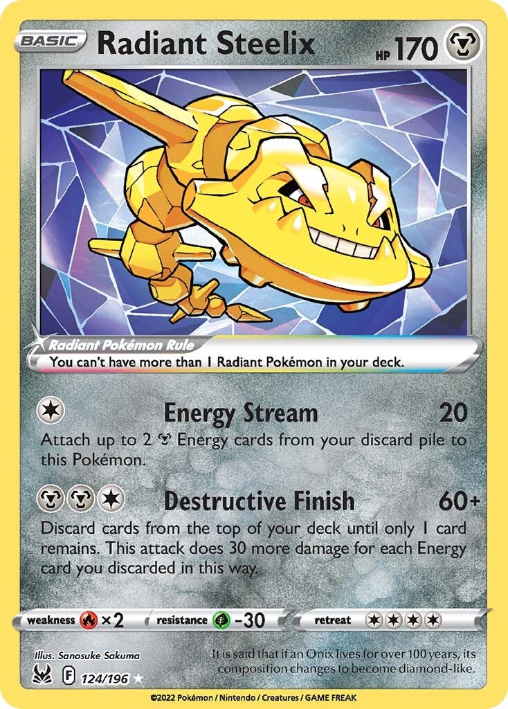 Radiant Steelix (124/196) [Sword & Shield: Lost Origin] | Good Games North