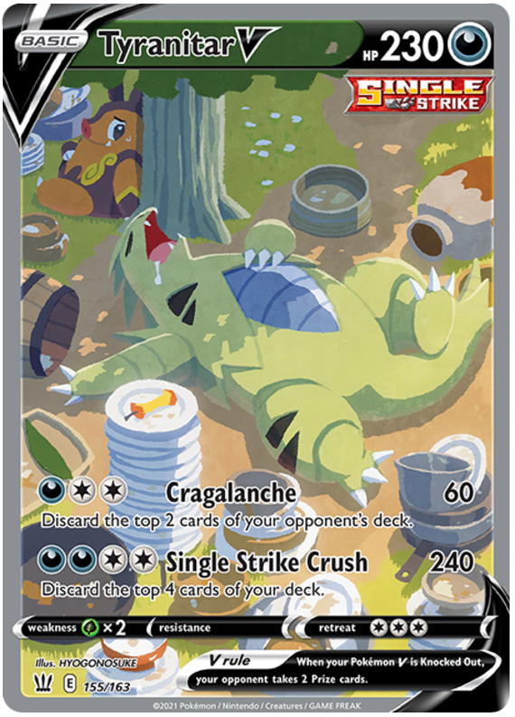Tyranitar V (155/163) [Sword & Shield: Battle Styles] | Good Games North