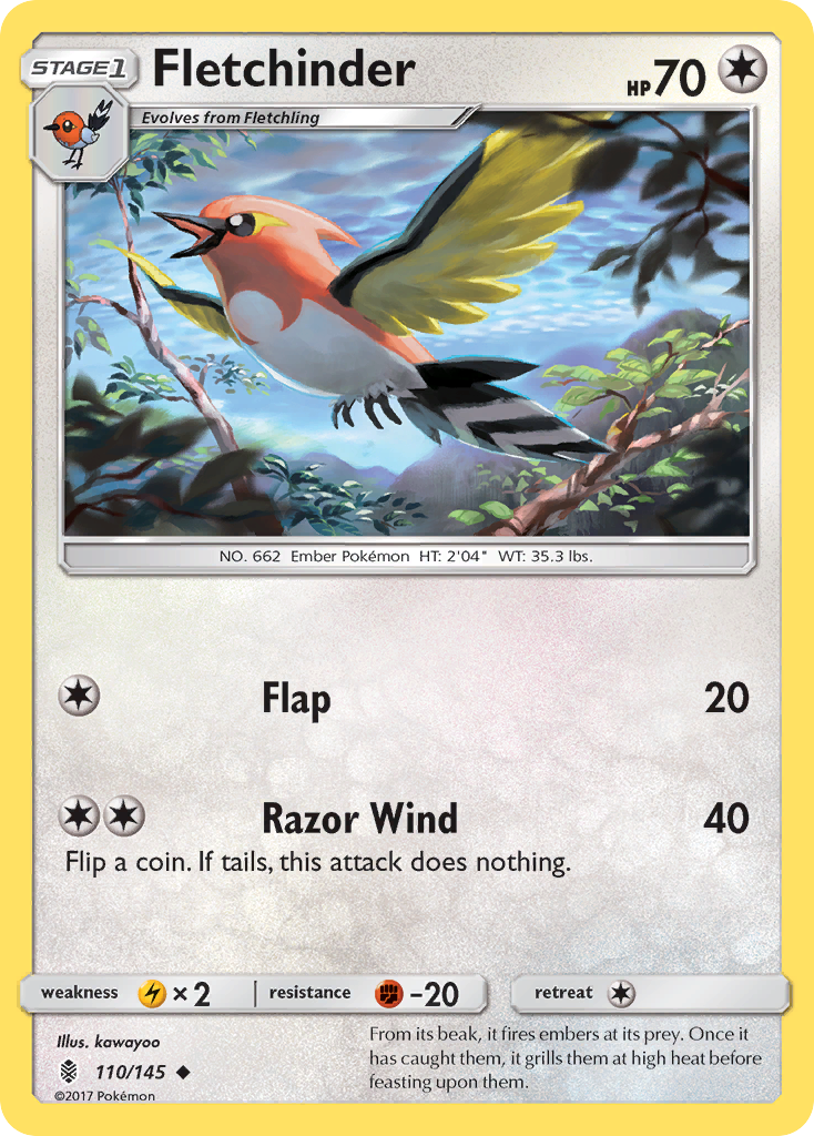 Fletchinder (110/145) [Sun & Moon: Guardians Rising] | Good Games North
