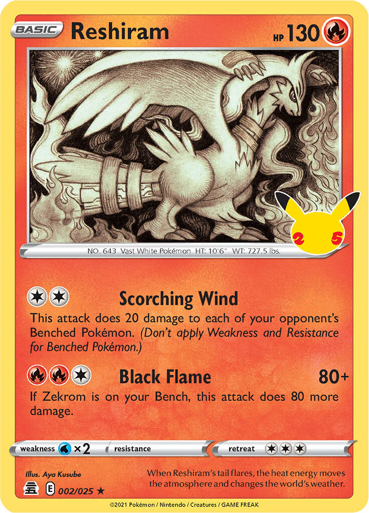 Reshiram (002/025) [Celebrations: 25th Anniversary] | Good Games North
