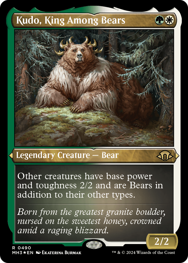 Kudo, King Among Bears (Foil Etched) [Modern Horizons 3] | Good Games North