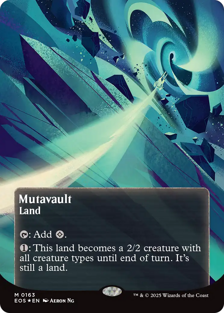 Mutavault (0163) (Borderless) (Galaxy Foil) [Edge of Eternities: Stellar Sights] | Good Games North