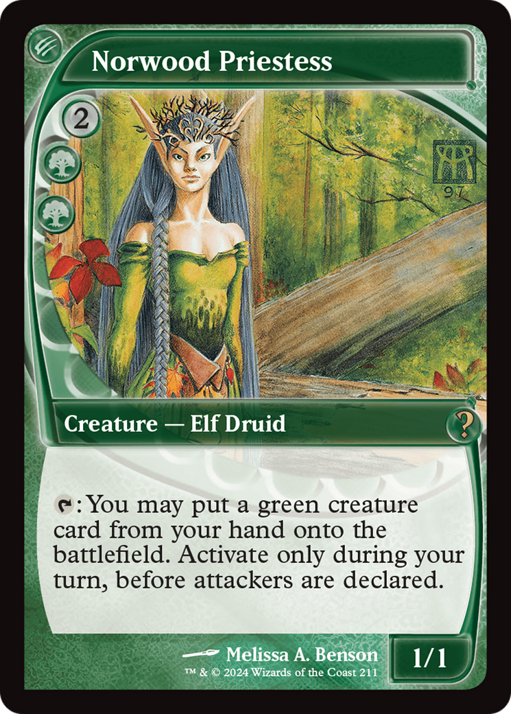 Norwood Priestess (Future Sight) [Mystery Booster 2] | Good Games North