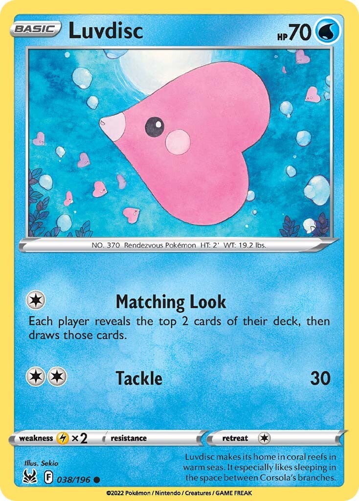 Luvdisc (038/196) [Sword & Shield: Lost Origin] | Good Games North