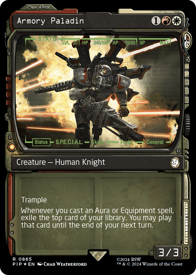 Armory Paladin (Showcase) (Surge Foil) [Fallout] | Good Games North