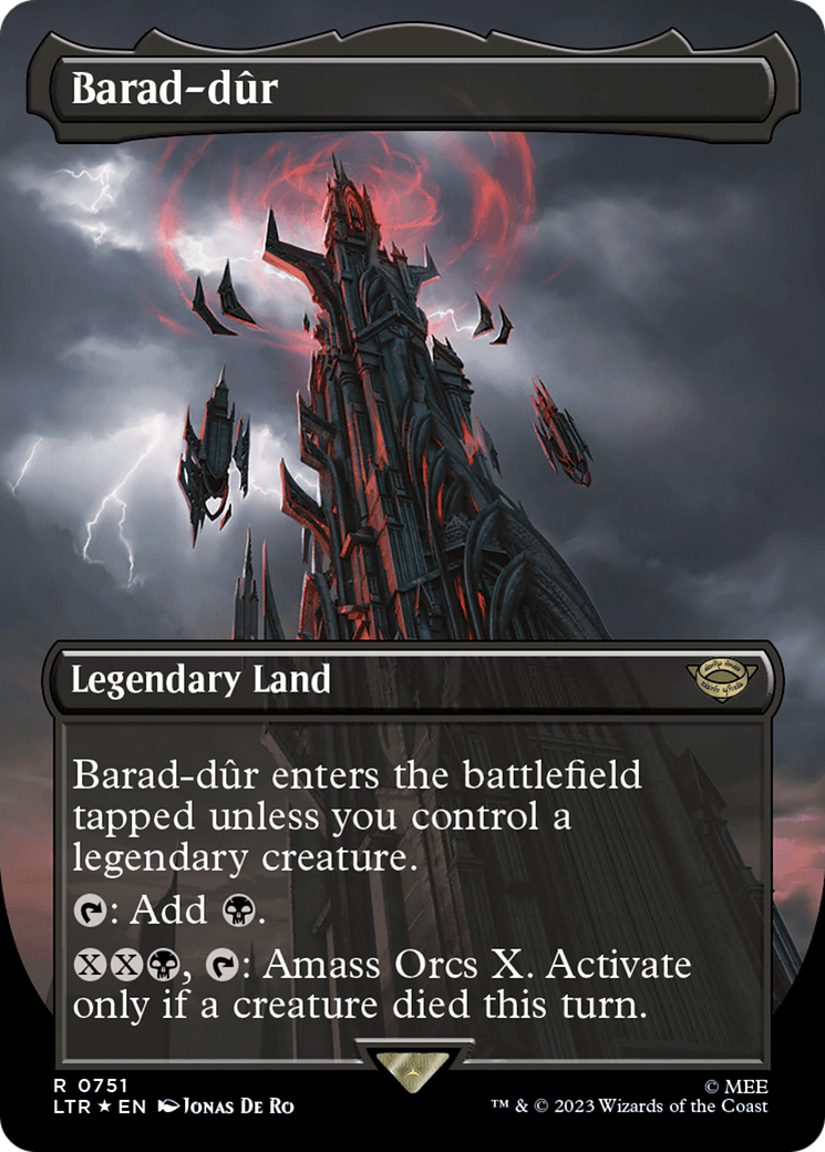 Barad-dur (0751) (Borderless) (Surge Foil) [The Lord of the Rings: Tales of Middle-Earth] | Good Games North