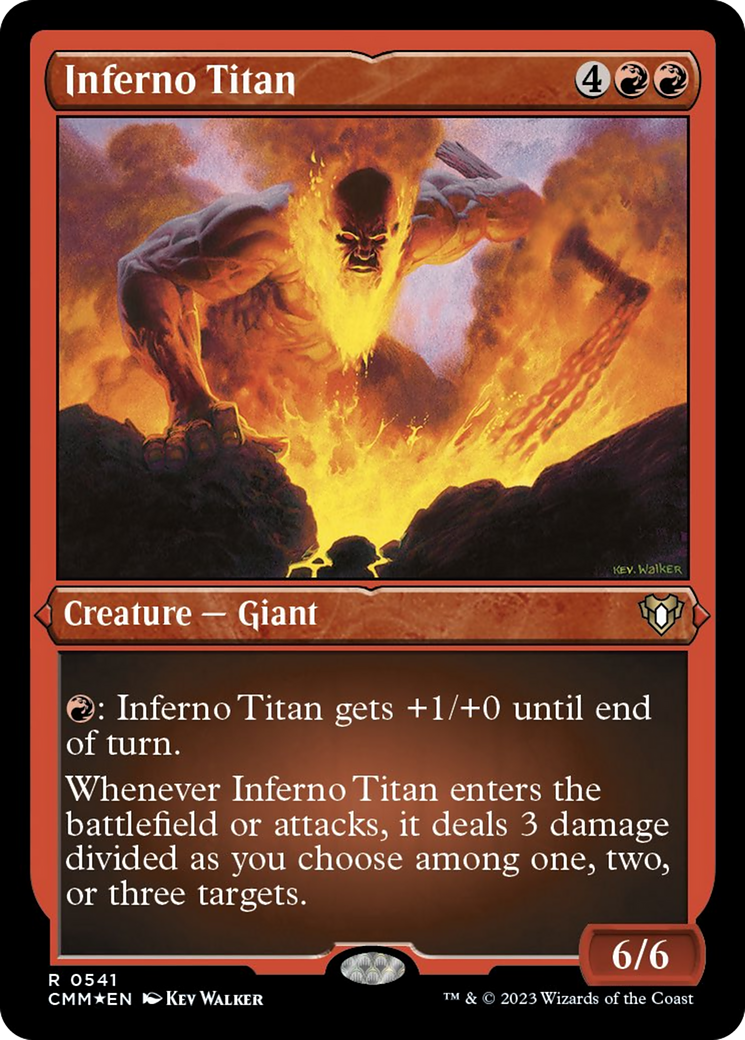 Inferno Titan (Foil Etched) [Commander Masters] | Good Games North