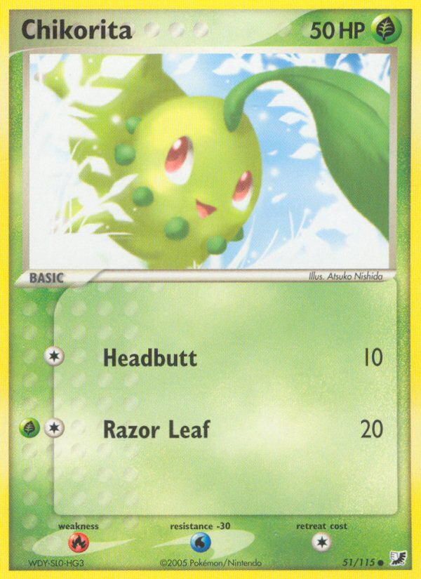 Chikorita (51/115) [EX: Unseen Forces] | Good Games North