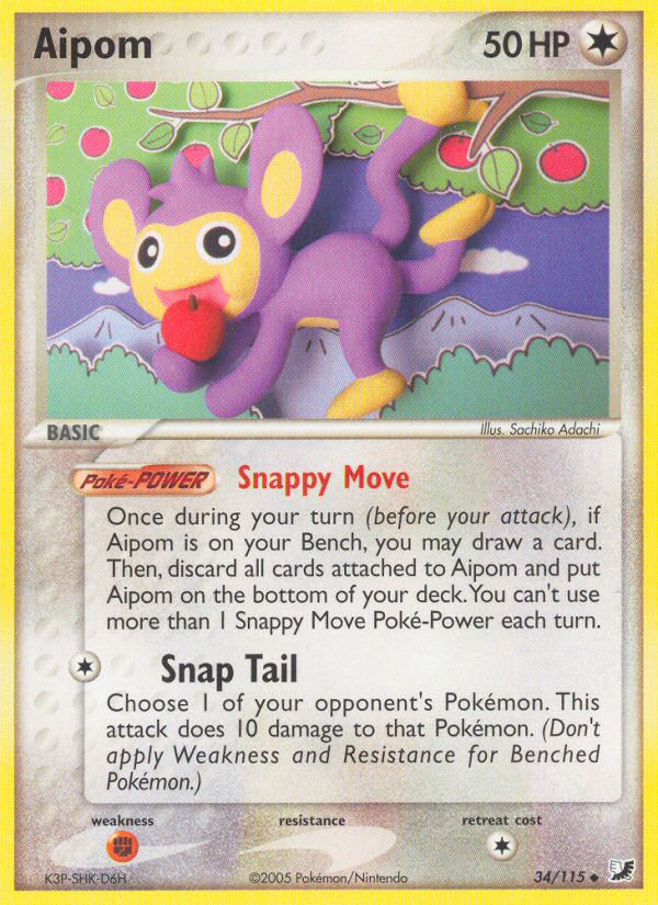 Aipom (34/115) [EX: Unseen Forces] | Good Games North