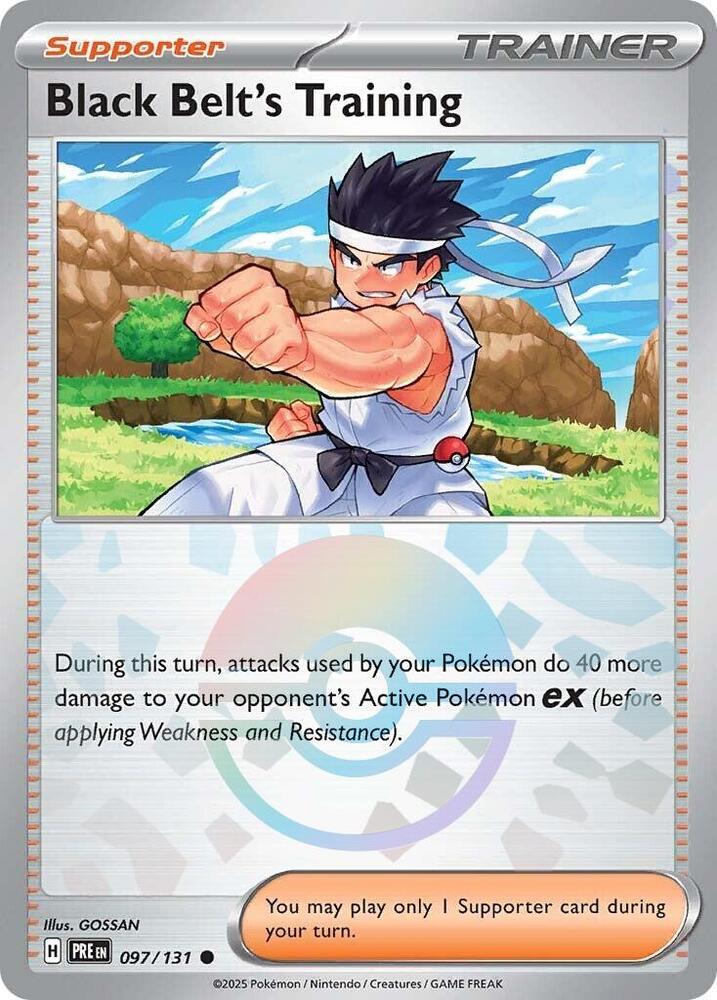 Black Belt's Training (097/131) (Poke Ball Pattern) [Scarlet & Violet: Prismatic Evolutions] | Good Games North