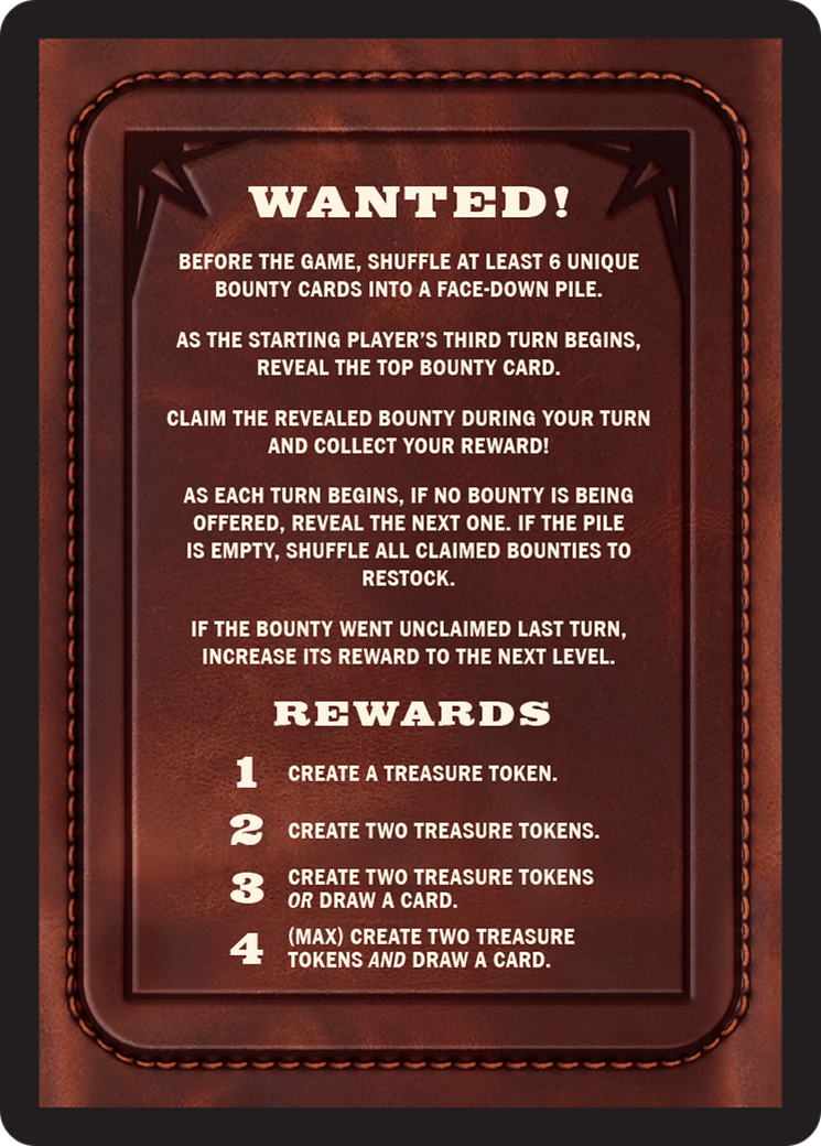 Bounty: Lord Fajjal // Bounty Rules Double-Sided Token [Outlaws of Thunder Junction Commander Tokens] | Good Games North