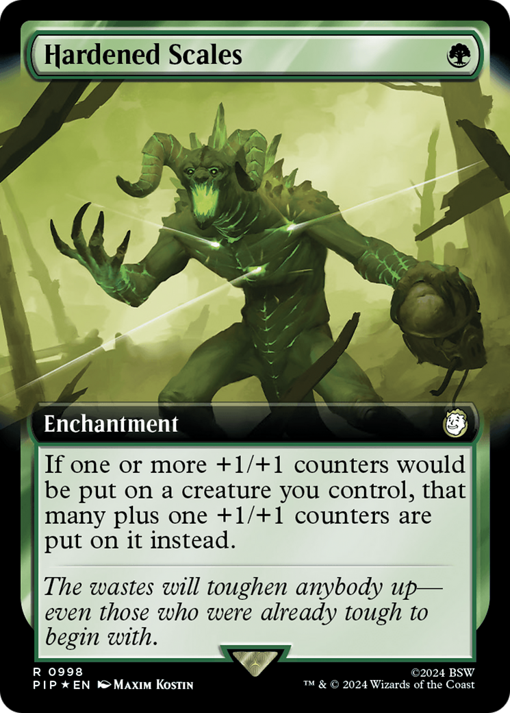 Hardened Scales (Extended Art) (Surge Foil) [Fallout] | Good Games North
