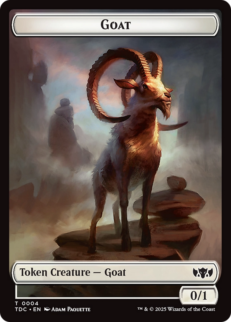 Goat // Timeless Witness Double-Sided Token [Tarkir: Dragonstorm Commander Tokens] | Good Games North